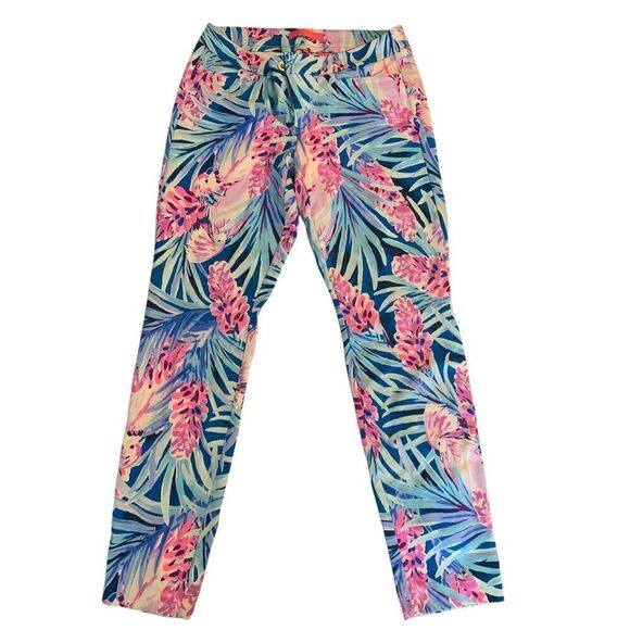 Lilly Pulitzer Kelly Knit Skinny Ankle Pants Mr Peacock B Tweethearts size 8 NEW - Picture 1 of 7